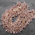 AAA Thin Fine Natural Freshwater Pink Biwa Stick Pearl 15.5" Strand