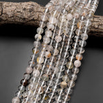 Natural Phantom Quartz Beads Lodolite Beads 10mm 15.5" Strand