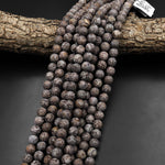 Natural Brown Snowflake Obsidian Beads 4mm 6mm 8mm 10mm Gemstone Round Beads 15.5" Strand