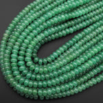 AAA Natural Green Aventurine 8mm Rondelle Beads 15.5" Strand