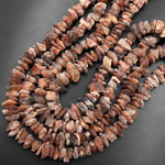 Raw Rough Natural Sunstone Freeform Chip Nugget Beads 15.5" Strand