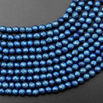 Faceted Titanium Hematite 2mm Round Beads Electroplated Silver Gold Bronze Blue Champagne Bronze Spacers 15.5" Strand