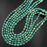 Genuine Natural Light Blue Green Turquoise Freeform Nugget Pebble Beads 15.5" Strand