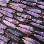 Natural Purple Lepidolite Butterfly Wing Earring Pair Matched Gemstone Pair