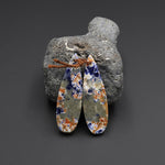 Natural Multicolor Sodalite Teardrop Earring Pair Matched Gemstone Beads