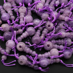 Natural Lilac Amethyst Guru Beads 3 Holes T-Beads Set For Mala Making 8mm 10mm 11mm 12mm