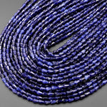 AAA Faceted Natural Blue Sodalite 6mm Small Briolette Teardrop Beads Vertically Drilled Good For Earrings 15.5" Strand