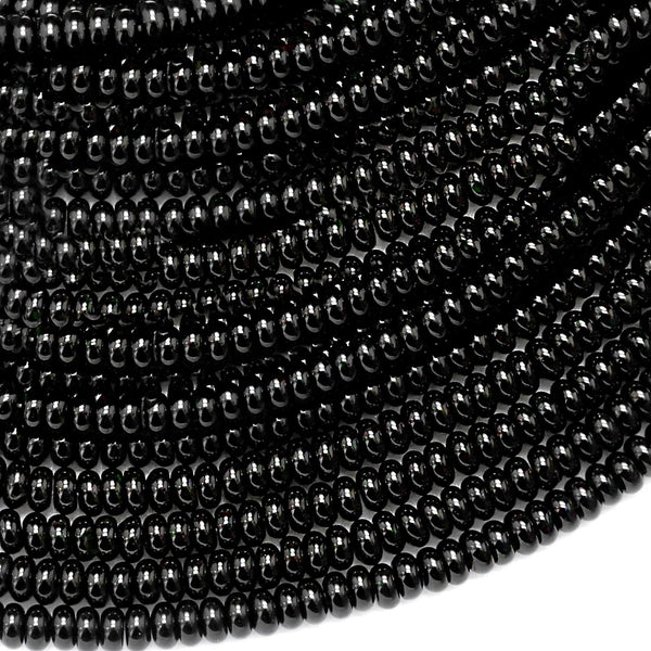Natural Black Onyx Mix Size Smooth Pipe Gemstone Beads Strand - 159473 Natural Black Onyx Mix Size Smooth Pipe Gemstone Beads Strand - 159473