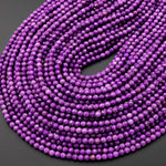 AAA Natural Purple Phosphosiderite 4mm Round Beads Faceted Gemstone 15.5" Strand