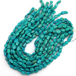 Genuine Real Natural Blue Turquoise Freeform Irregular Nugget Beads High Quality 15.5" Strand