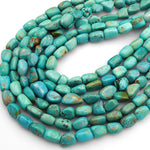 Genuine Natural Light Blue Green Turquoise Freeform Nugget Beads 15.5" Strand