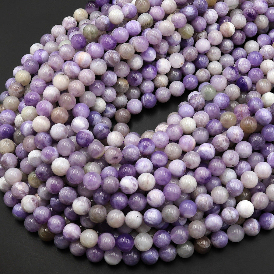 AAA Natural Purple Opal Smooth Round Beads 8mm 15.5" Strand
