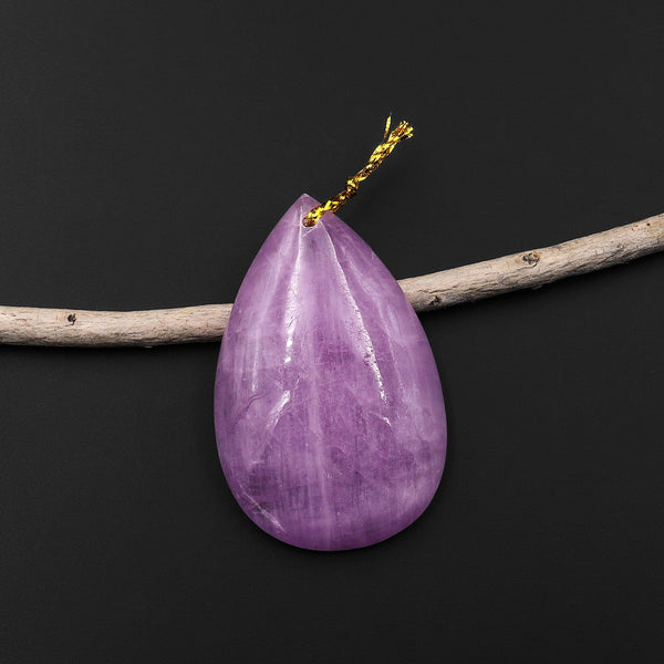AAA Natural Kunzite Pendant Teardrop Gemstone Focal Bead A2