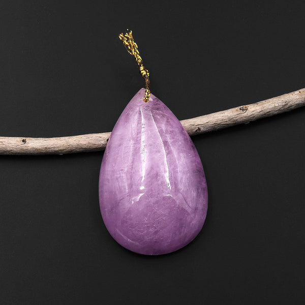 AAA Natural Kunzite Pendant Teardrop Gemstone Focal Bead A3