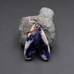 Natural Multicolor Sodalite Teardrop Earring Pair Matched Gemstone Beads