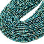 Natural Shattuckite Chrysocolla Azurite Faceted 3mm Rondelle Beads 15.5" Strand
