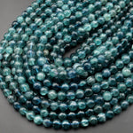 Natural Blue Fluorite Beads 6mm 8mm 10mm Round Smooth Beads 15.5" Strand