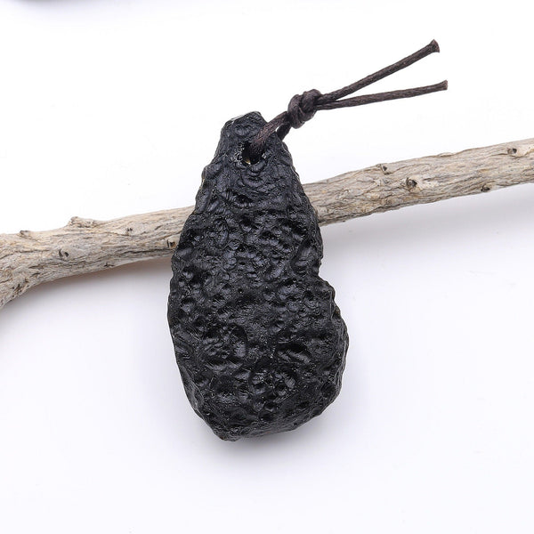 Natural Black Tektite From Thailand Freeform Whole Nugget Pendant Meteorite Cosmic Gems Rough Raw Gemstone A4