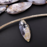 Natural Angel Chalcedony Pendant Teardrop Pendulum