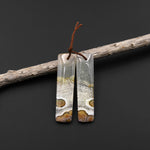 Translucent Ocean Jasper Earring Pair Matched Rectangle Gemstone Beads