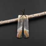 Translucent Ocean Jasper Earring Pair Matched Rectangle Gemstone Beads