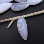 Natural Angel Chalcedony Pendant Teardrop Pendulum Point