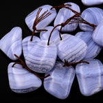 Natural Blue Lace Agate Earring Pair Gemstone Matched Freeform Beads