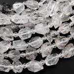 Natural Tibetan Quartz Beads Double Terminated Points Real Natural Crystal 15.5" Strand