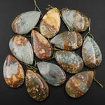 Natural Owyhee Picture Jasper Teardrop Pendant Side Drilled