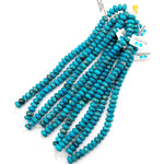 Large Hole Beads Teal Blue Impression Jasper 8mm 10mm Rondelle Beads Aka Snake Skin Jasper Aqua Terra Jasper 8" Strand