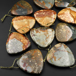 Natural Owyhee Picture Jasper Trianble Pendant Side Drilled