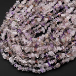 Natural Auralite 23 Cacoxenite Freeform Rondelle Chip Beads 15.5" Strand