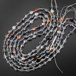 Faceted Tourmaline Heart Beads 5mm Natural Multicolor Blue Orange Gemstone 18" Strand