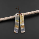 Translucent Ocean Jasper Earring Pair Matched Rectangle Gemstone Beads