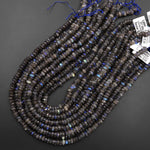 Faceted Labradorite Rondelle Beads 6mm 15.5" Strand
