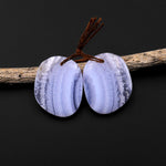 Natural Blue Lace Agate Earring Pair Gemstone Matched Freeform Beads