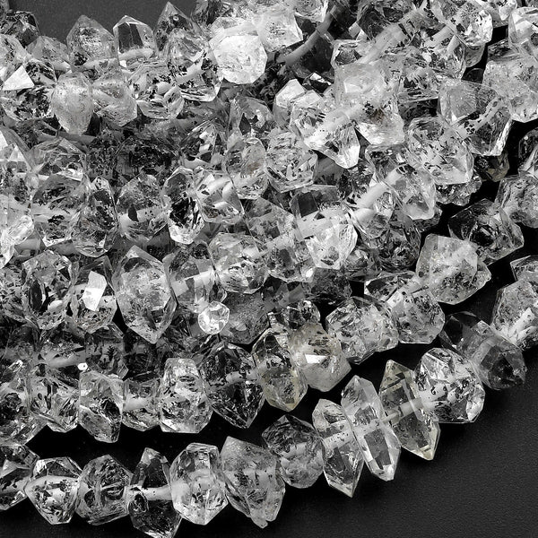 Awesome 74 Carats Genuine 08 Inches Herkimer Diamond Beads Strand