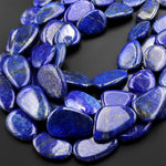 AAA Large Natural Blue Lapis Freeform Nugget Beads 15.5" Strand