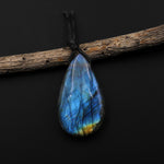 AAA Natural Blue Labradorite Teardrop Pendant