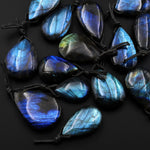 AAA Natural Blue Labradorite Teardrop Pendant