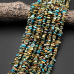 Real Natural Peruvian Blue Opal Freeform Chip Pebble Nugget Beads Gemstone 15.5" Strand