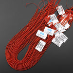 AAA Natural Red Carnelian 2mm Smooth Round Beads 15.5" Strand