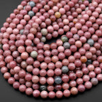 Rare Natural Pink Tourmaline Round Beads 6mm 8mm 10mm Real Genuine Rouge Pink Blue Green Gemstone 15.5" Strand