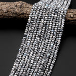 Faceted K2 Jasper Granite 6mm Rondelle Beads 15.5" Strand
