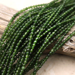 Faceted Green Taiwan Jade Round 4mm Beads Gemstone 15.5" Strand