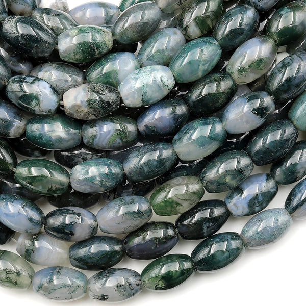 Natural Moss Agate Beads 10mm Round Flat Priced Per Strand 37457