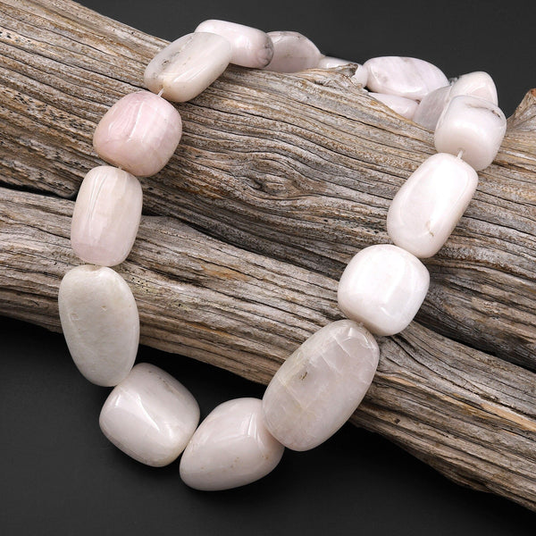 Large Natural Kunzite Freeform Nuggets Beads 15.5" Strand A0285