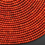 AAA Natural Red Carnelian 2mm Smooth Round Beads 15.5" Strand