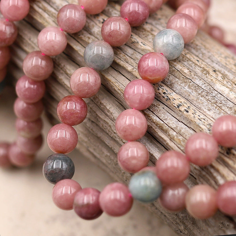 Rare Natural Pink Tourmaline Round Beads 6mm 8mm Real Genuine Rouge Pink Blue Green Gemstone 15.5" Strand