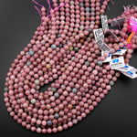 Rare Natural Pink Tourmaline Round Beads 6mm 8mm 10mm Real Genuine Rouge Pink Blue Green Gemstone 15.5" Strand